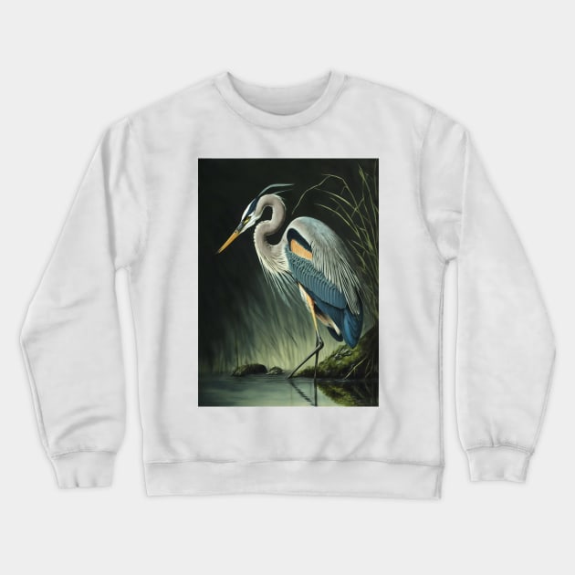 Heron Crewneck Sweatshirt by Walter WhatsHisFace